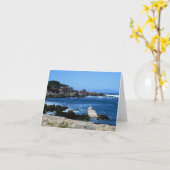 Seagull an der Pazifikküste, unbedruckte Karte (Gelbe Blume)