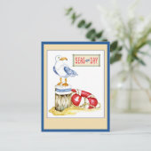 Seagull Anycard Postkarte (Stehend Vorderseite)