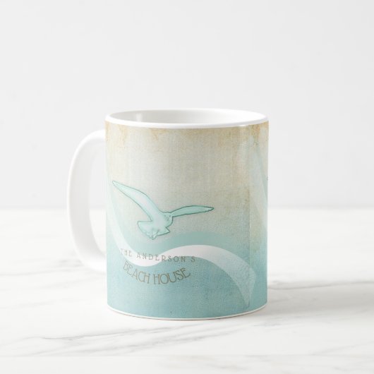 Seagull Aqua Blue ID623 Kaffeetasse (Vorderseite Links)