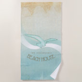 Seagull Aqua Blue ID623 Strandtuch (Vorderseite)