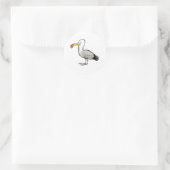 Seagull au naturel runder aufkleber (Tasche)