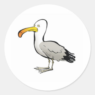 Seagull au naturel runder aufkleber
