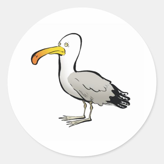 Seagull au naturel runder aufkleber (Vorderseite)