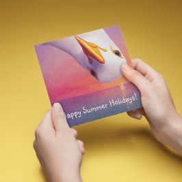 Seagull auf dem Kopf, anpassbar Feiertagskarte