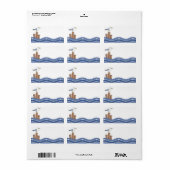 Seagull auf dem Plättchen Adressaufkleber (Vorne)