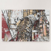 Seagull auf der Brücke in Hythe Puzzle (Horizontal)