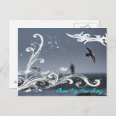 Seagull auf der Postkarte (Vorne/Hinten)