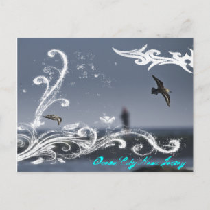 Seagull auf der Postkarte