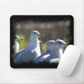 Seagull auf der Schiene Mousepad (Mit Mouse)