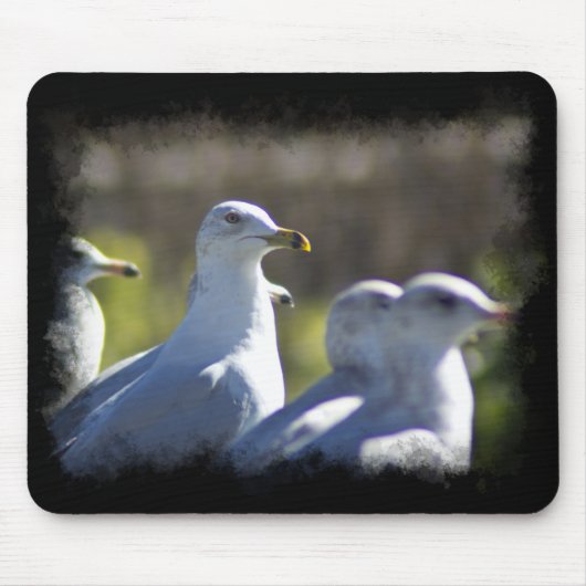 Seagull auf der Schiene Mousepad (Vorne)