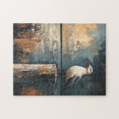 Seagull auf einer Post-Oil-Malerei Art Puzzle (Horizontal)