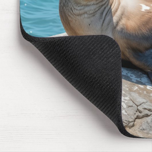Seagull auf einer Seelenlandschaft Mousepad (Ecke)