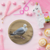 Seagull auf einer Strandpapierplatte Pappteller (Party)