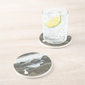 Seagull auf Felsen Getränkeuntersetzer (Seite)