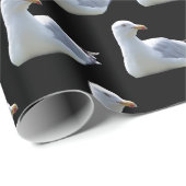 Seagull auf schwarz geschenkpapier (Rolleneckpunkt)