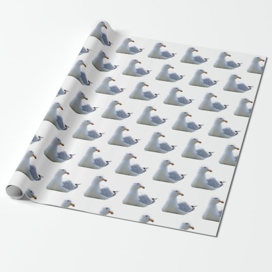 Seagull auf White Geschenkpapier (Ungerollt)