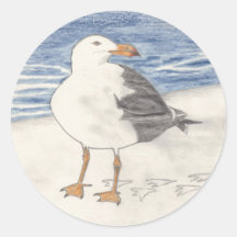 SEAGULL-Aufkleber (rund)