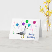 Seagull Balloons Geburtskarte Karte (Gelbe Blume)
