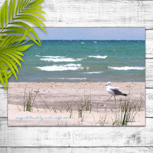 Seagull Beach Aquarell Print Poster