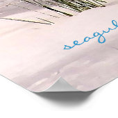 Seagull Beach Aquarell Print Poster (Ecke)