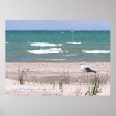 Seagull Beach Aquarell Print Poster (Vorne)