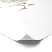 Seagull Beach Bird Painting Poster (Ecke)