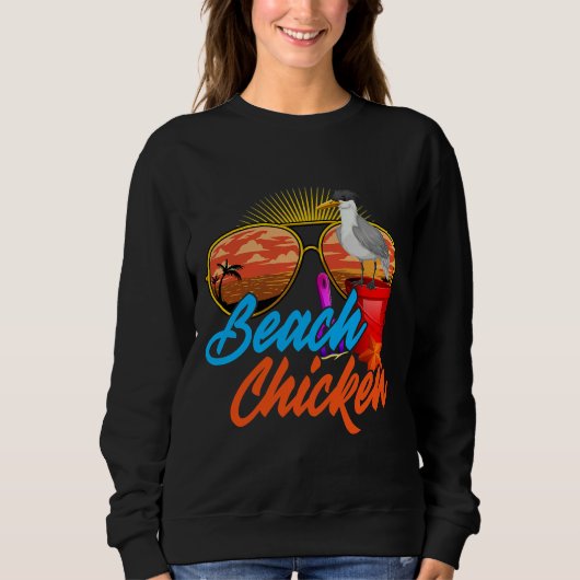Seagull Beach Chicken Animal Sweatshirt (Vorderseite)