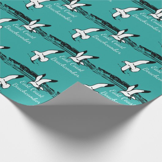 Seagull Beach East Coast Beachcomber Geschenkpacku Geschenkpapier (Ecke)
