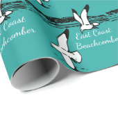 Seagull Beach East Coast Beachcomber Geschenkpacku Geschenkpapier (Rolleneckpunkt)