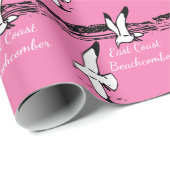 Seagull Beach East Coast Beachcomber gift wrap Geschenkpapier (Rolleneckpunkt)