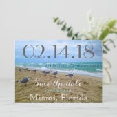Seagull Beach Save the Date (Stehend Vorderseite)