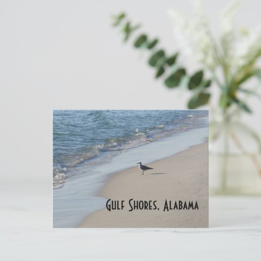 Seagull Beach Travel Postcard Postkarte (Stehend Vorderseite)