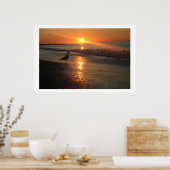 Seagull bei Sonnenaufgang - Gerahmt Print Poster (Küche)