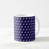 Seagull Bird Beach Ocean Coast Blue Watercolor Kaffeetasse (VorderseiteRechts)
