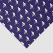 Seagull Bird Beach Ocean Coast Blue Watercolor Seidenpapier (Detail)