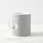 Seagull Bird Beach Ocean Coast White Watercolor Kaffeetasse (Vorderseite Links)