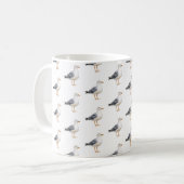 Seagull Bird Beach Ocean Coast White Watercolor Kaffeetasse (Vorderseite Links)