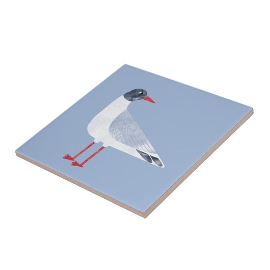 Seagull Bird Blue Fliese (Seite)