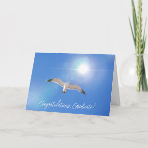 Seagull Bird Flying High Success Abschluss Card Karte