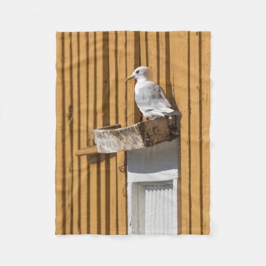 Seagull-Bird-Foto Fleecedecke (Vorderseite)