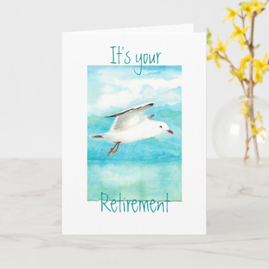 Seagull-Bird - Funny Your Retirement Karte (Gelbe Blume)
