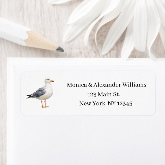 Seagull Bird Ocean Coast Beach Return Address (Insitu)