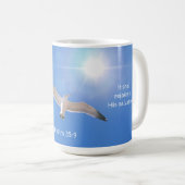 Seagull Bird Psalm Bible Verse Beach Tassen Cup (VorderseiteRechts)