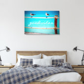 Seagull Birds Ocean Foto Good Vibes Typografie Leinwanddruck (Insitu (Schlafzimmer))