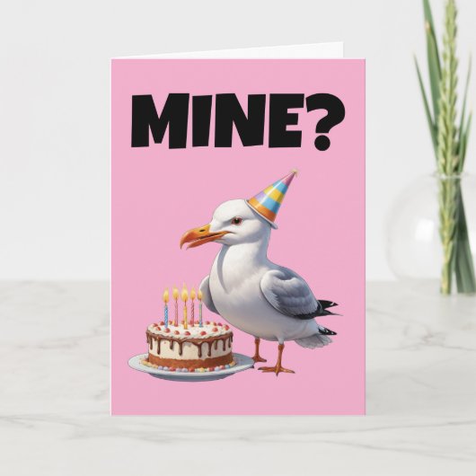 Seagull Birthday Bash - Cake, Chaos & Fun! Einladung (Vorderseite)