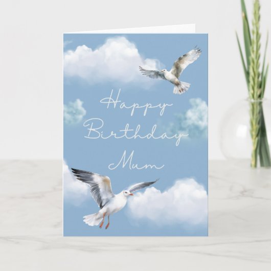 Seagull Birthday Card für Mum Dankeskarte (Vorderseite)