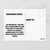 Seagull Birthday Überraschung - Cake nicht sicher! Postkarte (Rückseite)