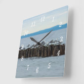 Seagull Breaktime Wall Clock Quadratische Wanduhr (Winkel)