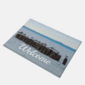 Seagull Breaktime Willkommen vor der Tür Fußmatte (Schrägansicht)