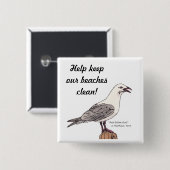 Seagull Button-Abzeichen Button (Vorne & Hinten)